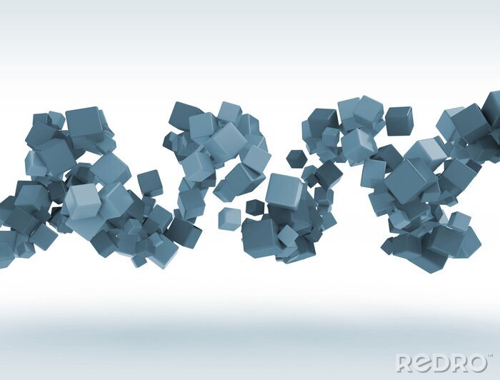 Tableau  Cubes abstraits en 3D
