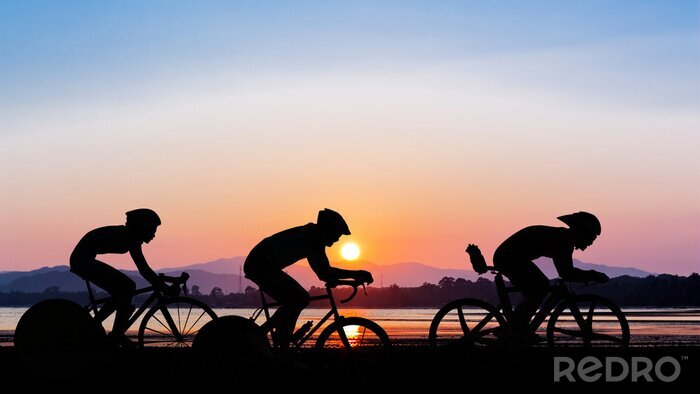 Tableau  Cyclisme sur le temps de crépuscule
