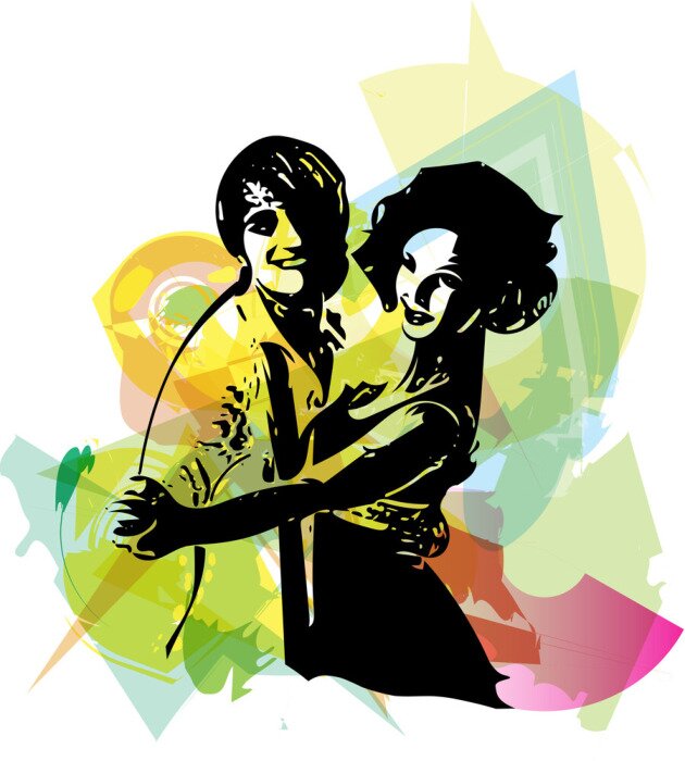 Tableau  Danse de salon abstrait