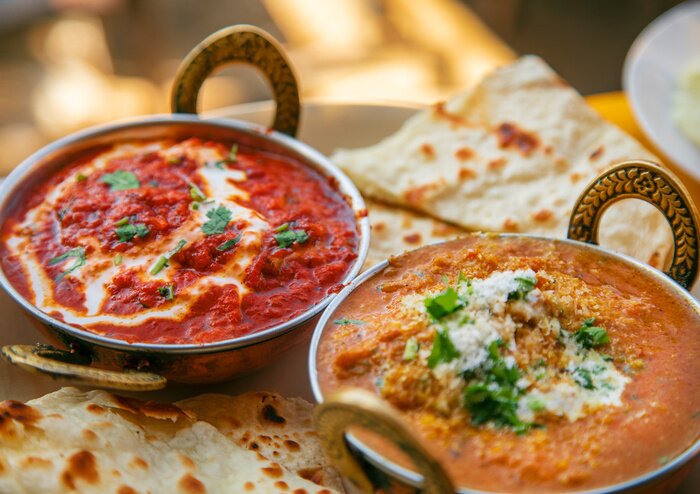 Tableau  Delicious Indian food shahi paneer and butter masala paneer 