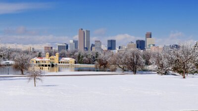 Tableau  Denver Skyline en hiver
