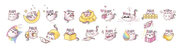 Tableau  Des chats kawaii amusants