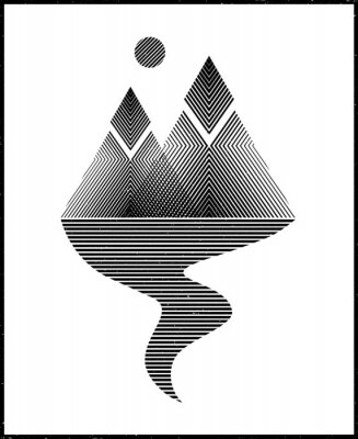Des montagnes abstraites. Concepts d'illustration vectorielle.