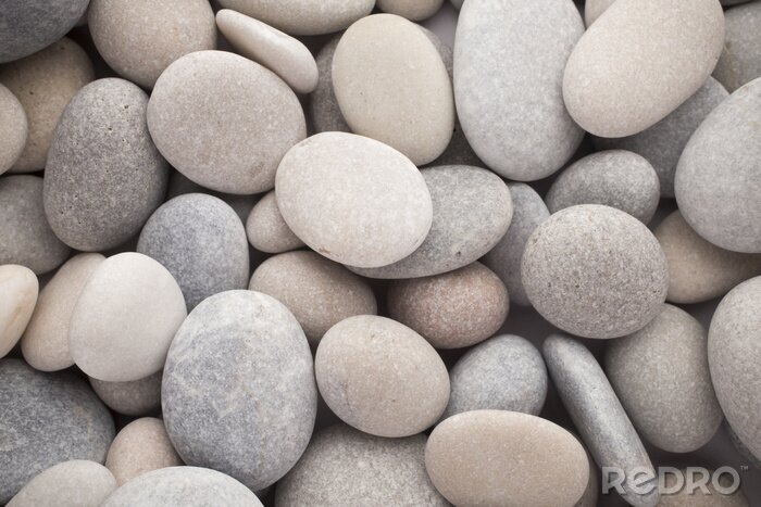 Tableau  Des pierres rondes grises