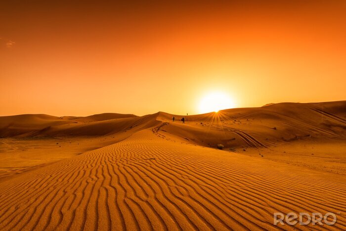 Tableau  Desert, sunset in desert, desert in Dubai