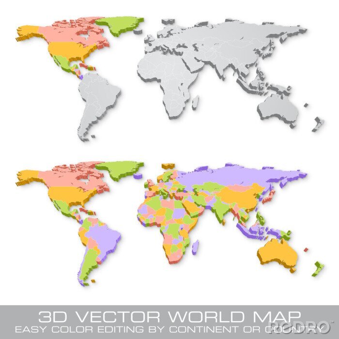 Tableau  Deux cartes du monde