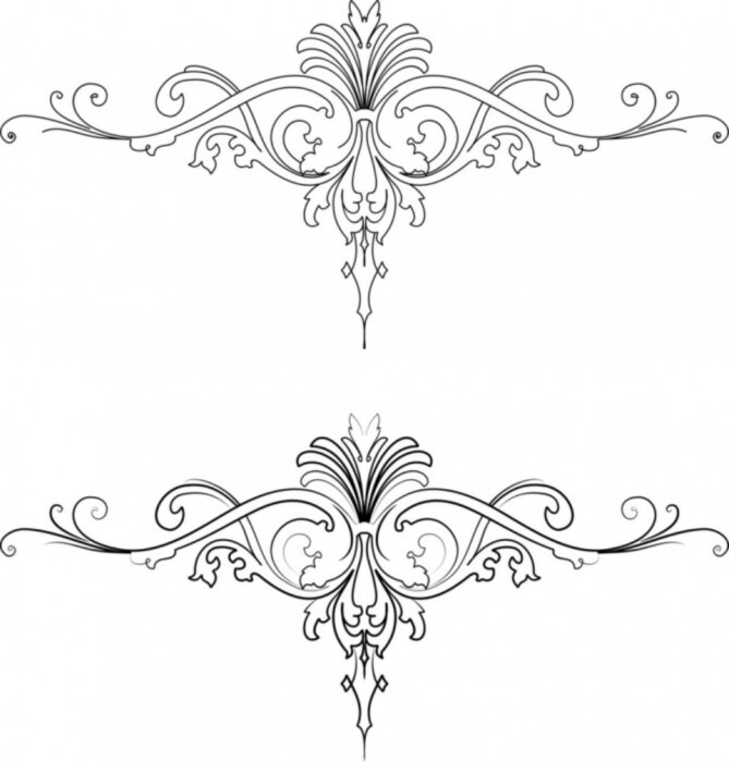 Tableau  Deux styles baroque : Traditionnelle et de la calligraphie .