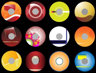 Disques vinyles abstraits