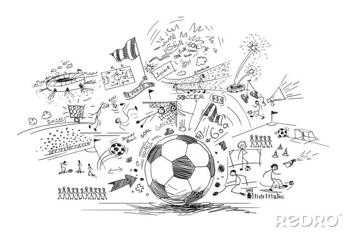 Tableau  doodle de football