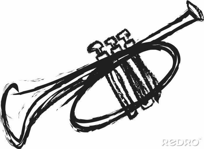 Tableau  doodle trumpet