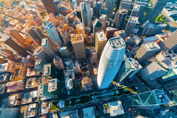 Tableau  Downtown San Francisco aerial view of skyscrapers