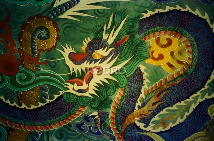 Tableau  Dragon coréen aux croyances traditionnelles