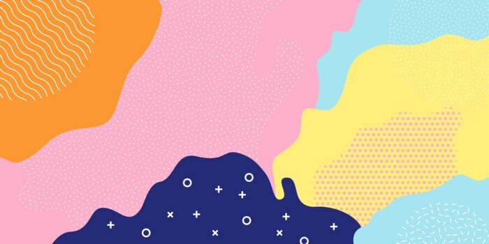 Tableau  Éclaboussures de couleurs de style Memphis