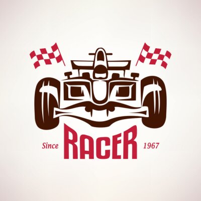 emblème de voiture de course formule, symbole course de bolide