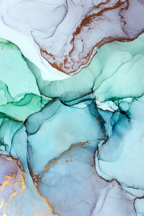 Tableau  Encre, peinture, résumé. Gros plan de la peinture. Fond de peinture abstraite coloré. Peinture à l'huile très texturée. Détails de haute qualité.