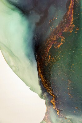 Encre, peinture, résumé. Gros plan de la peinture. Fond de peinture abstraite coloré. Peinture à l'huile très texturée. Détails de haute qualité. Alcool à la peinture abstraite moderne, art contempora