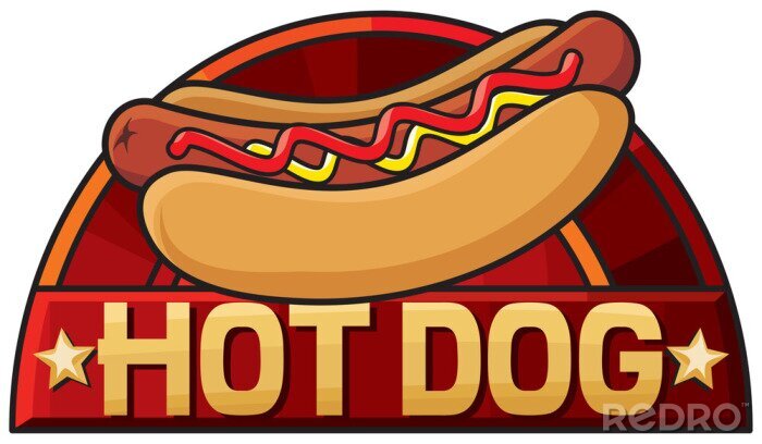 Tableau  Enseigne de hot-dog américain