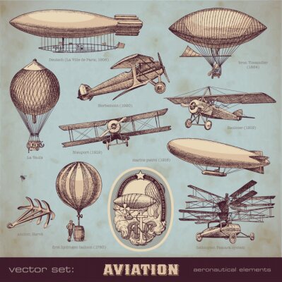 Tableau  ensemble de vecteurs: l'aviation
