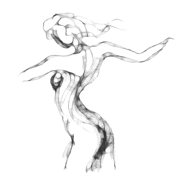 Tableau  Erotisme et nus de femmes abstraites