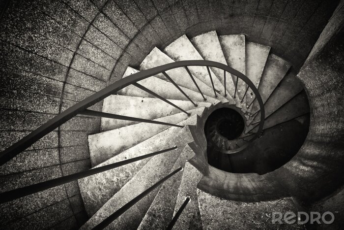 Tableau  Escalier colimaçon en béton