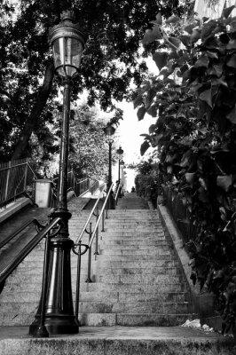 Escaliers de conte de fées de Montmartre à Paris