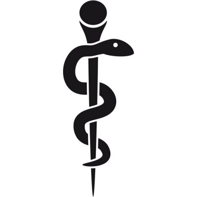 Tableau  Esculape caducée médical logo