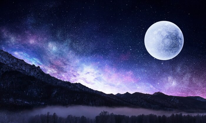 Tableau  Espace extra-atmosphérique et galaxies étonnantes visibles de la Terre