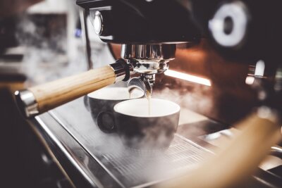 Tableau  Espresso en provenance de la machine à café au café