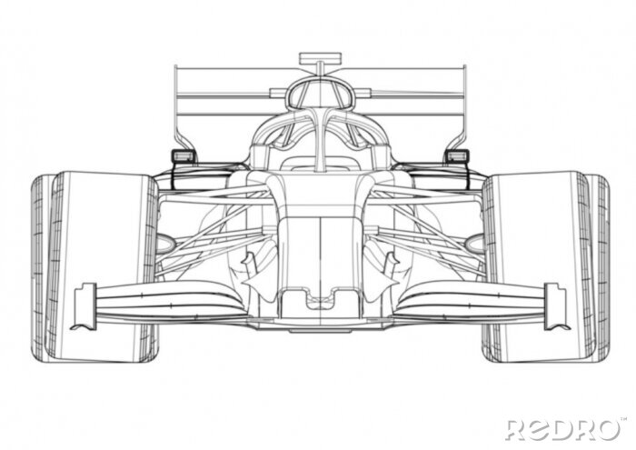 Tableau  Esquisse de voiture F1