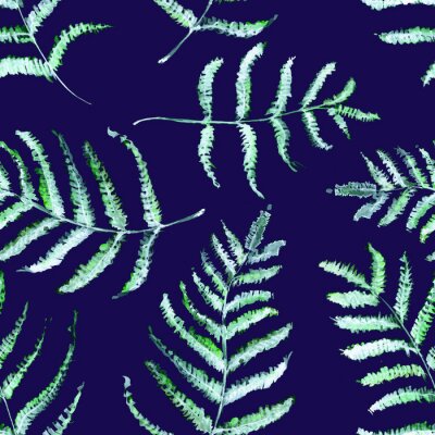 Tableau  Été, forêt de printemps herbes, texture des plantes. Feuillage de style vintage. Nature Eco Friendly Concept. Textile