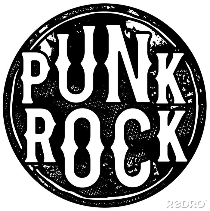 Tableau  Étiquette de badge de punk rock