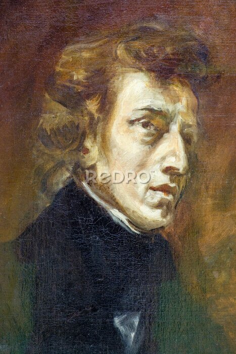 Tableau  Eugène Delacroix, retrato de Frédéric Chopin