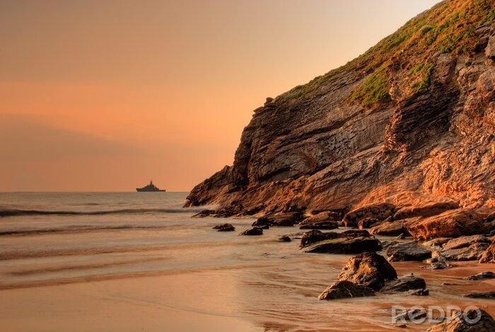 Tableau  Falaises au bord de l'océan