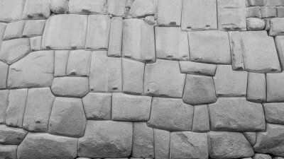 Tableau  fameux mur inca à Cusco au Pérou