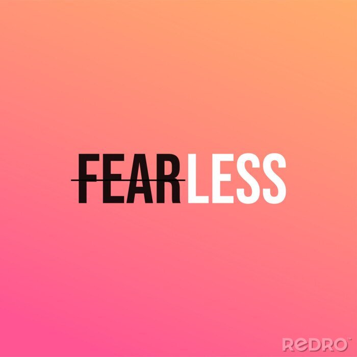 Tableau  fearless. Life quote with modern background vector