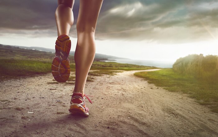 Tableau  Female Jogger on coastal path