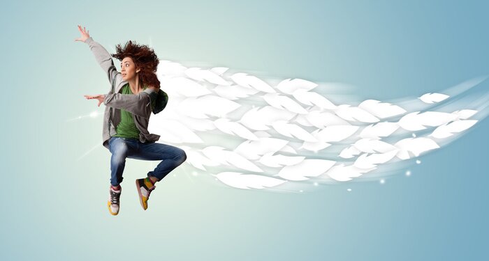 Tableau  Femme ailée qui danse