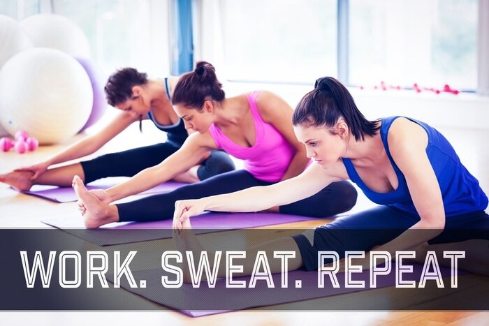 Tableau  Femme en train de faire des exercices de yoga