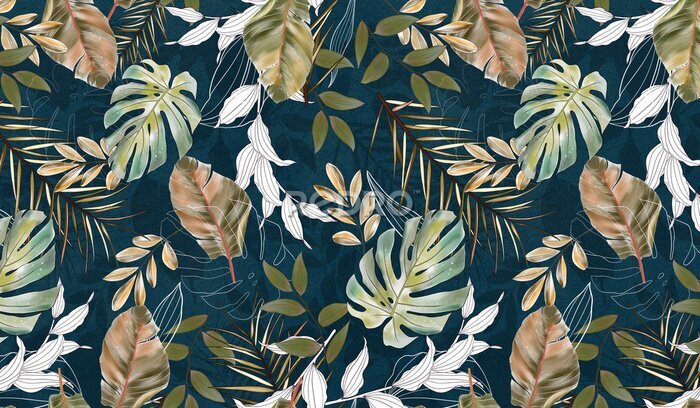 Tableau  Feuilles colorées des tropiques d'automne