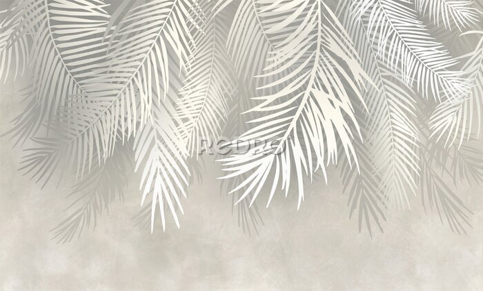 Tableau  Feuilles de palmier abstraites