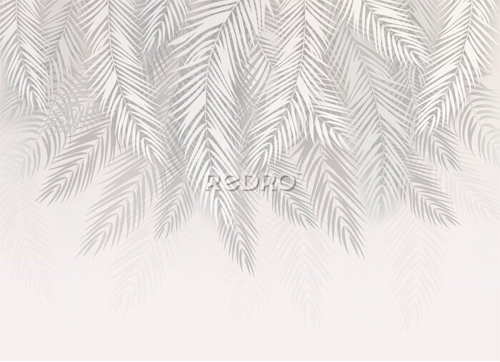 Tableau  Feuilles de palmier tropicales dans le style glamour