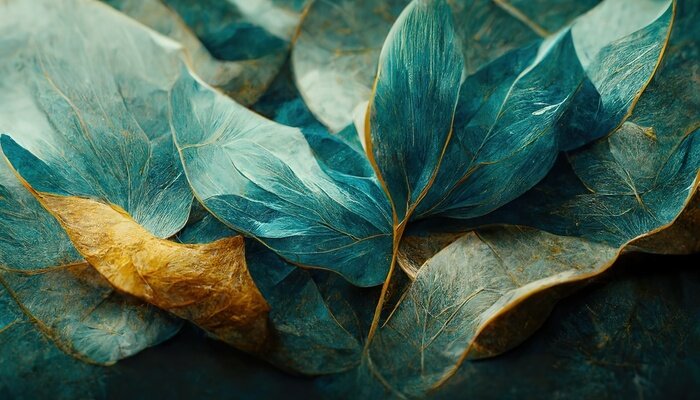 Tableau  Feuilles de plantes abstraites