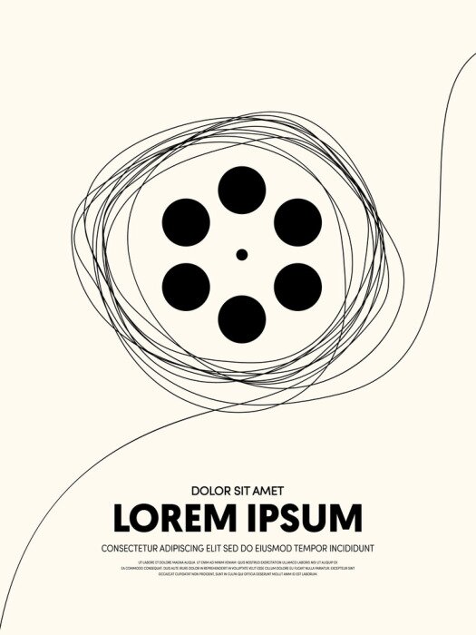 Tableau  Film et bobine de film version moderne