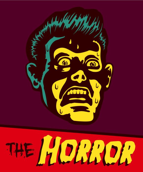 Tableau  Film et visage d'un film d'horreur