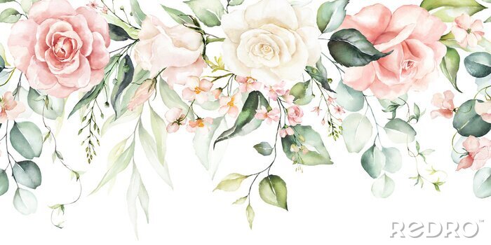 Tableau  Flamant rose parmi les plantes tropicales dans la jungle