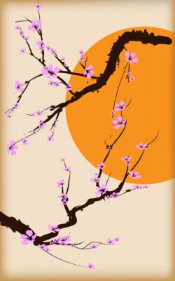 Tableau  Fleur de cerisier au Japon