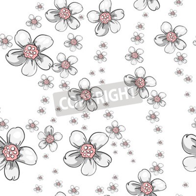 Tableau  Fleurs en dessin