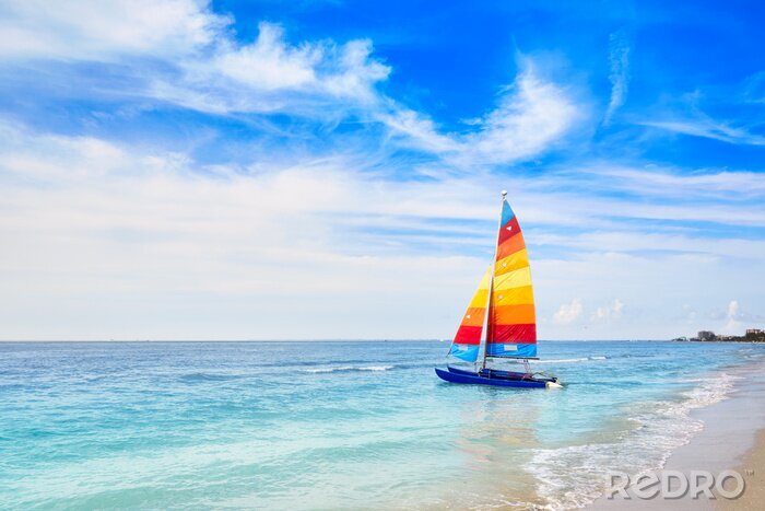 Tableau  Floride Fort Myers voilier de plage aux Etats-Unis