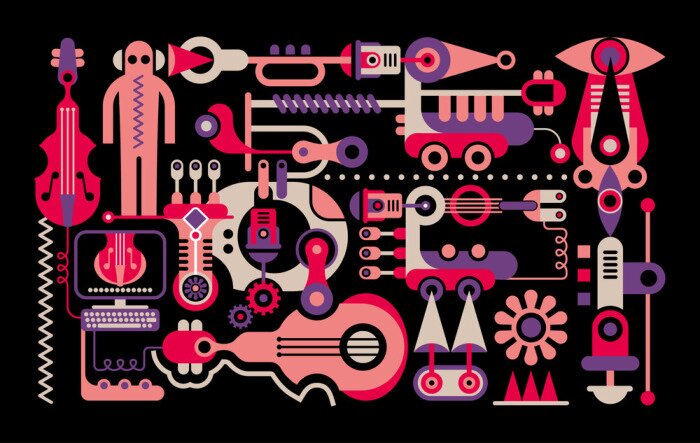 Tableau  Fond abstrait de musique