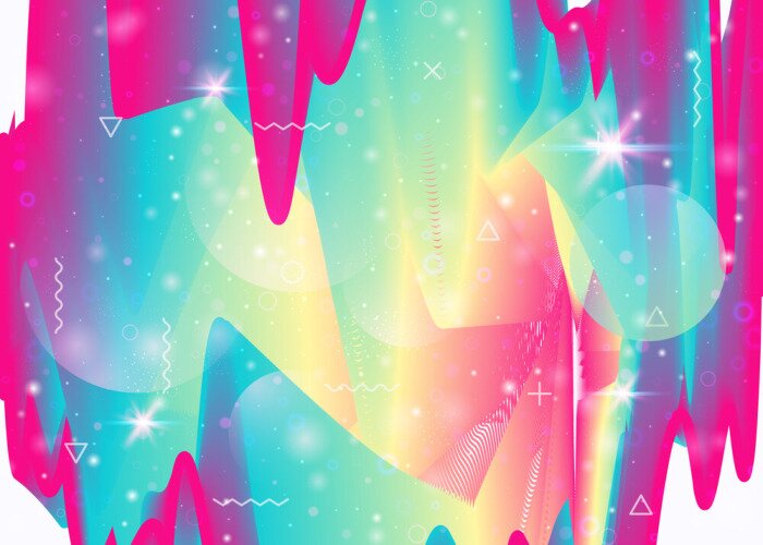 Tableau  Fond arc-en-ciel kawaii